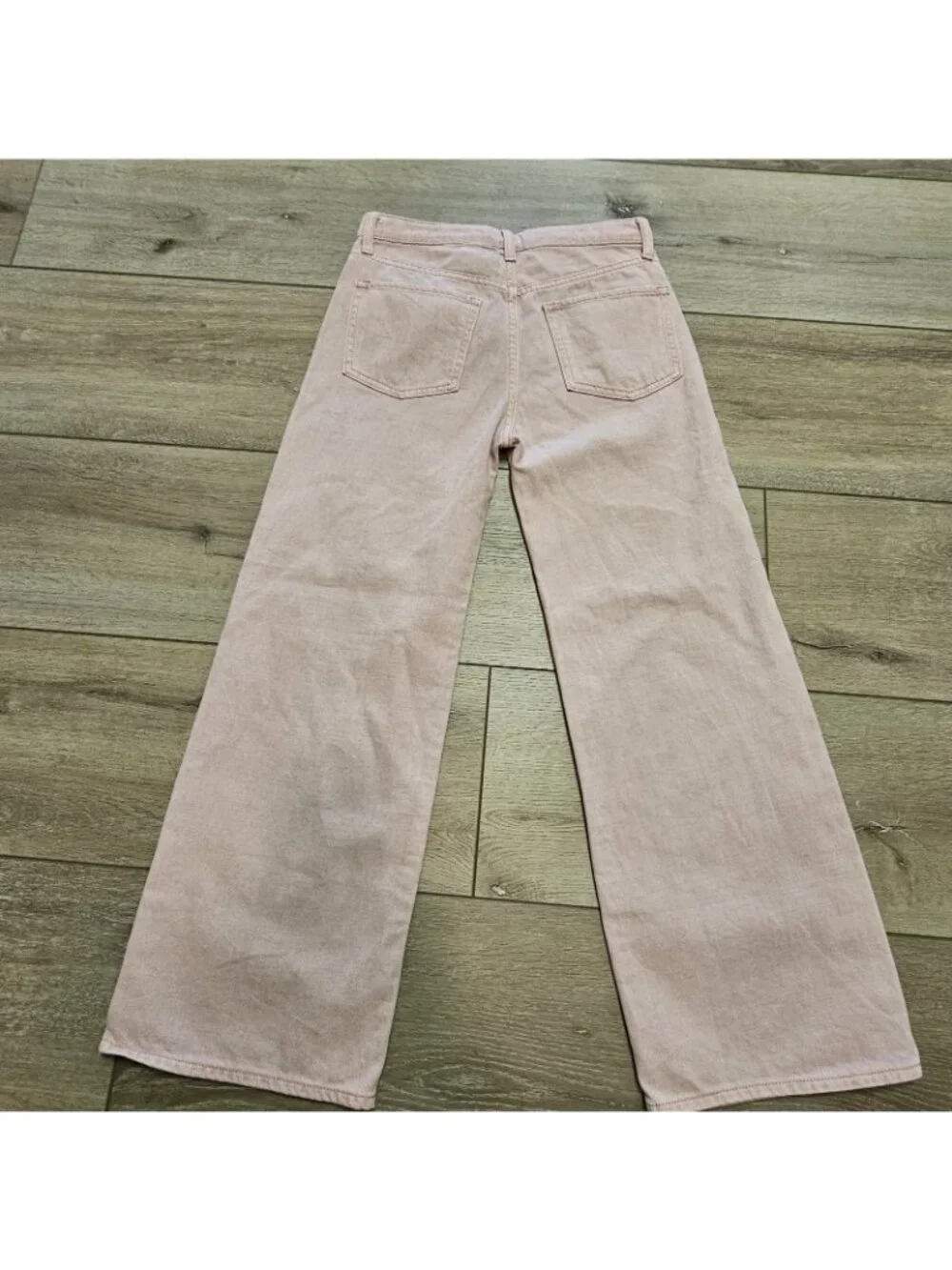 Old Navy Baggy Wide Leg High Rise Jeans Girls 14 Pink Denim